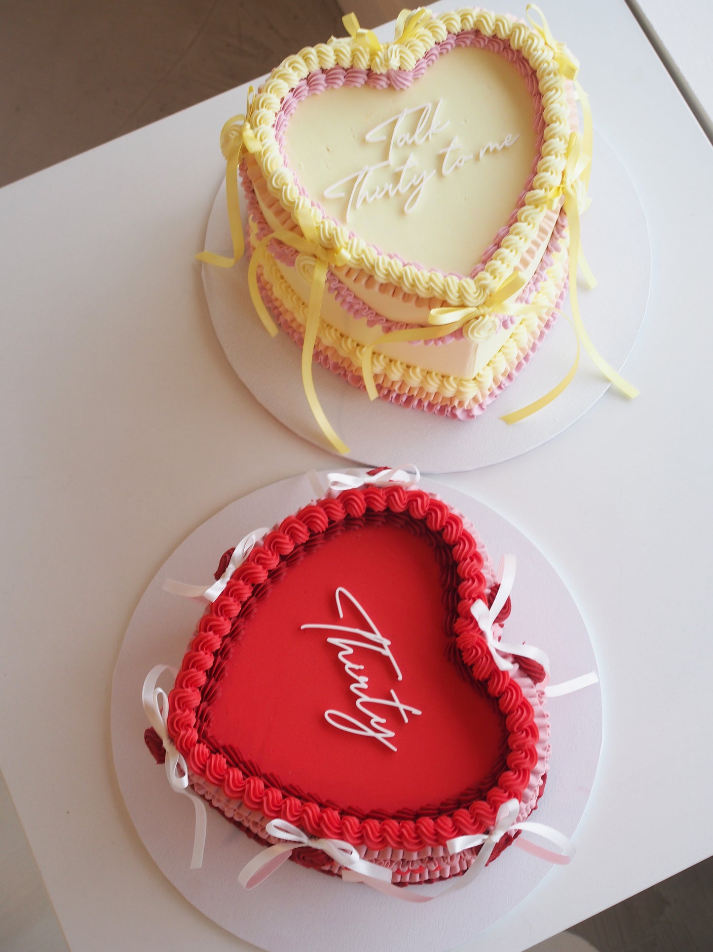 Retro Frill Heart Cake