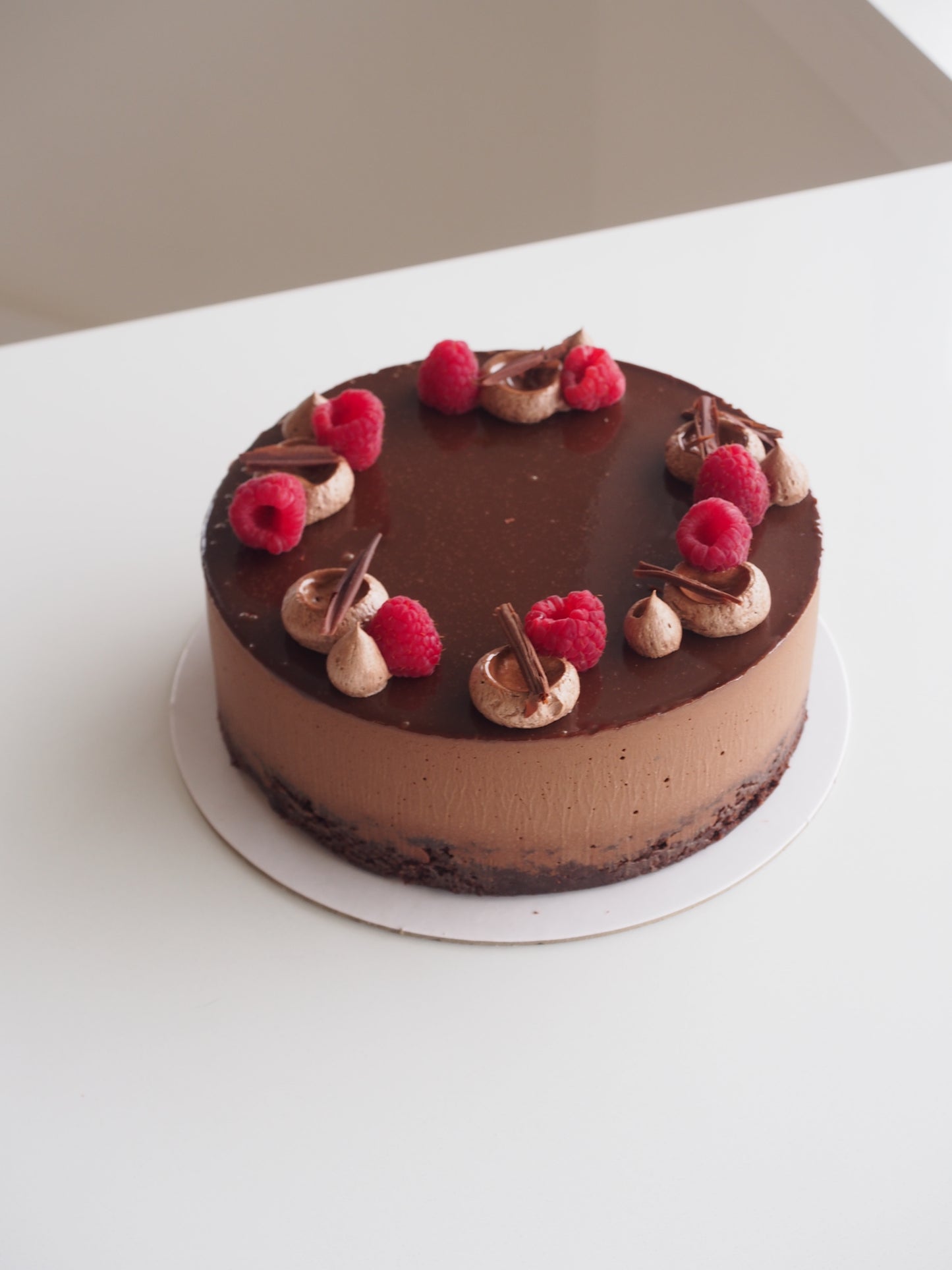 Raspberry Chocolate Mousse Cake