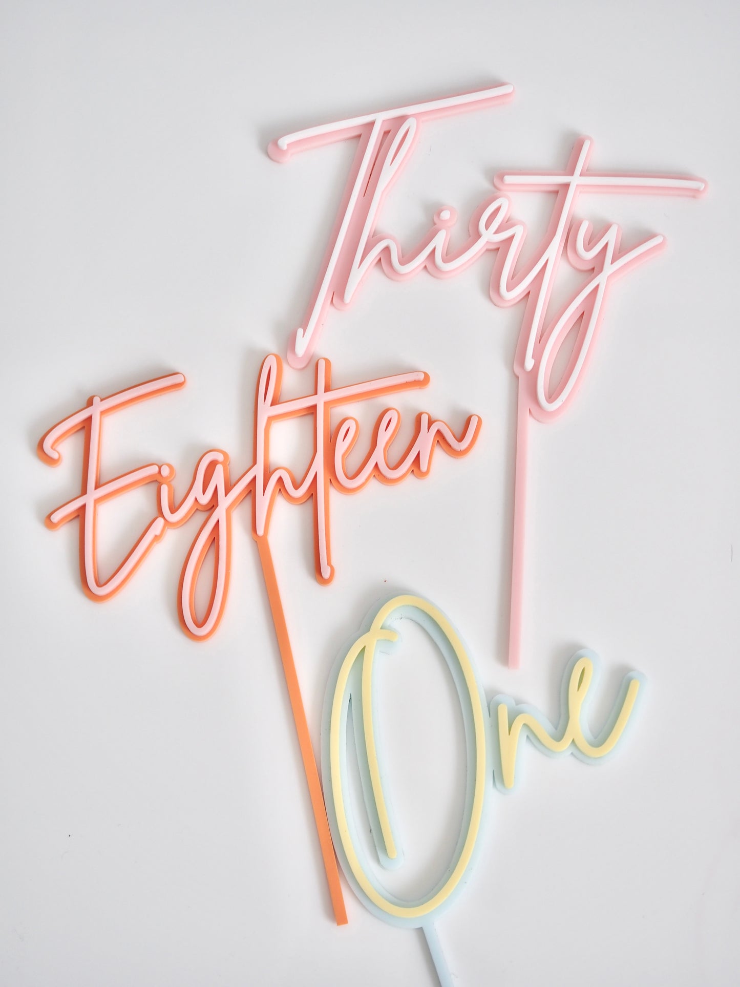 Double layer cake topper - Age