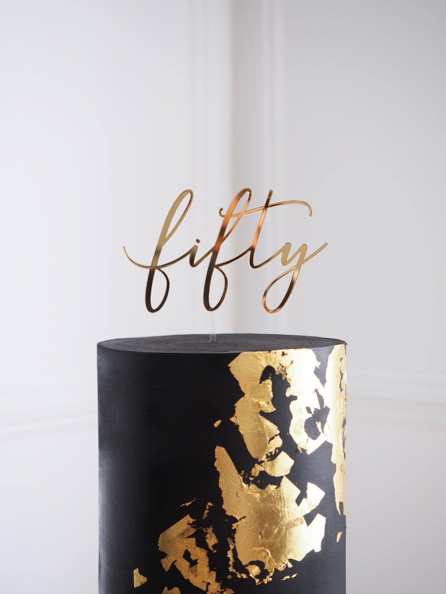 Ganache Cake With Metallic Detail