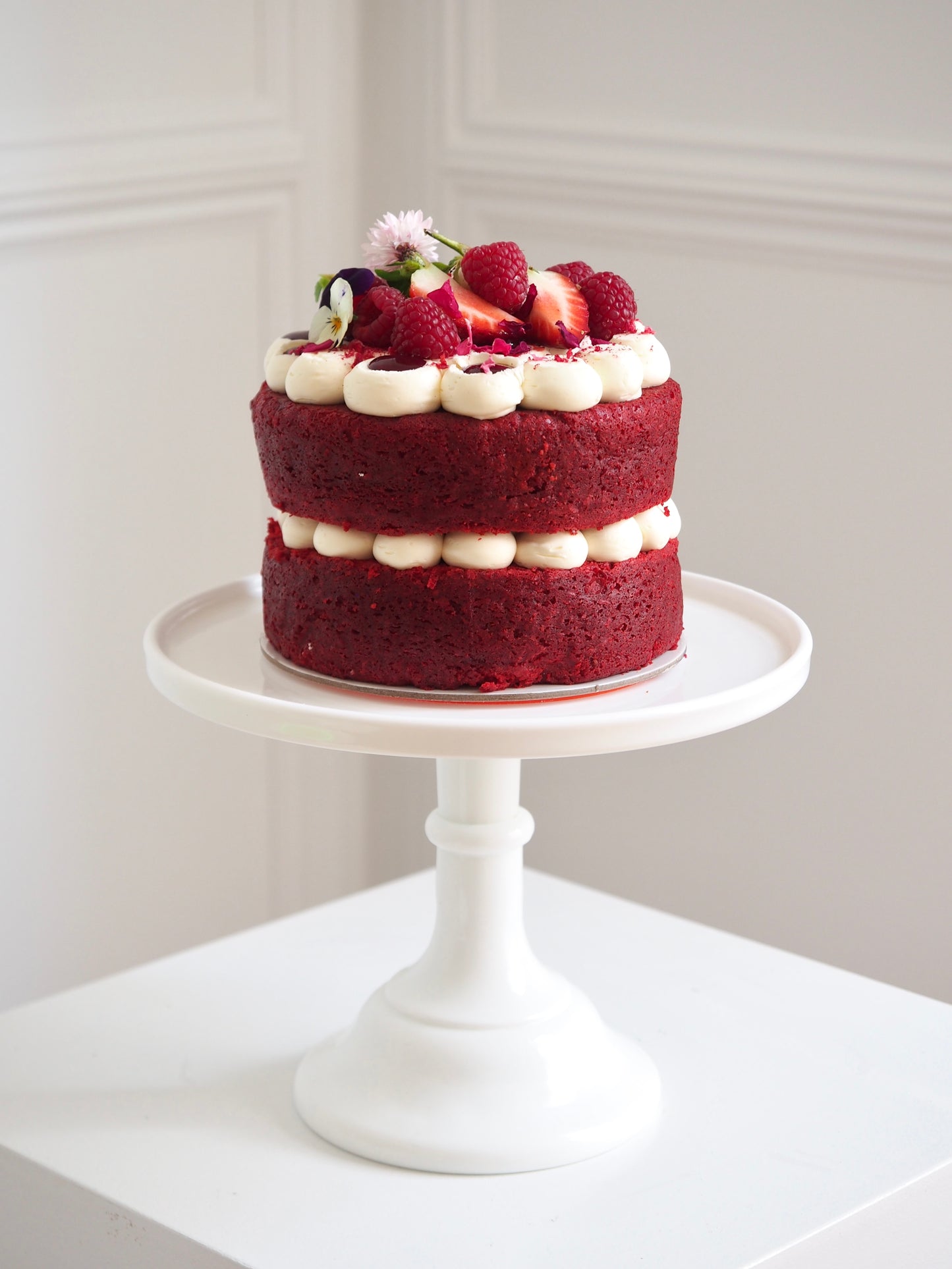 Red Velvet Raspberry Cake