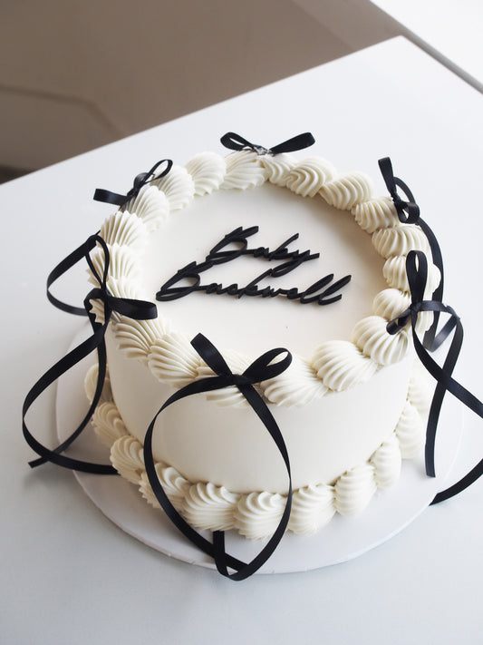 Gender Reveal Retro Cake