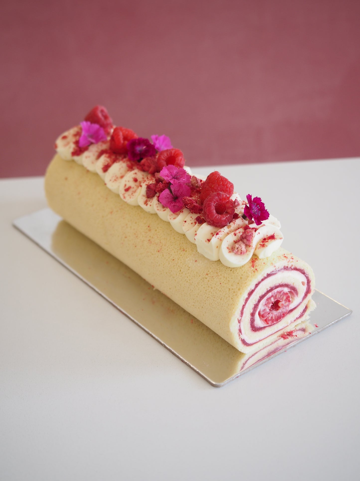 Large Raspberry Roulade
