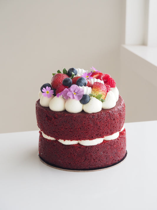 Red Velvet Raspberry Cake