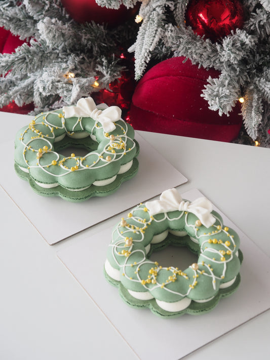 Christmas Macaron Wreath